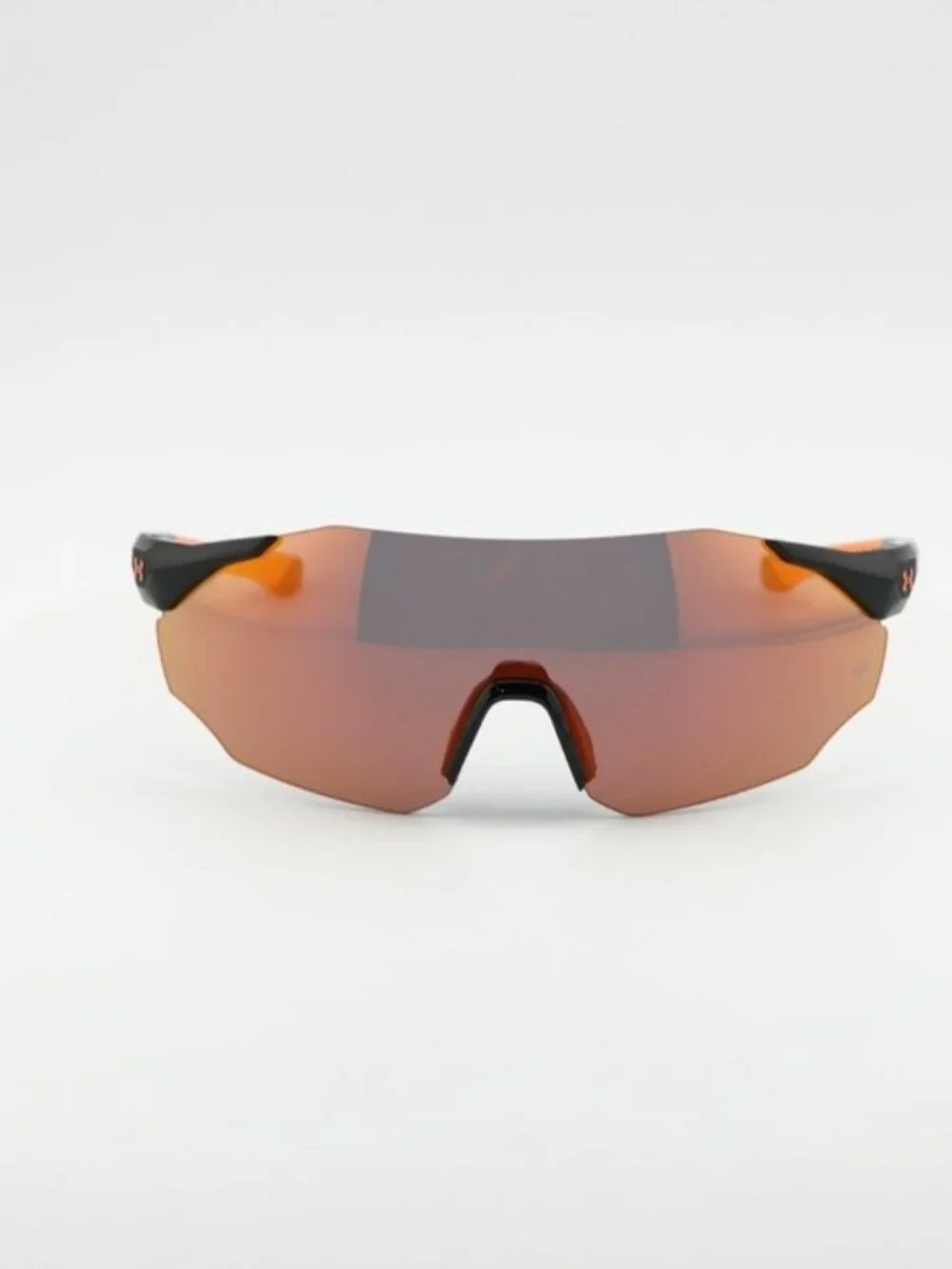 Under Armour UA HAMMER/F 0807 50 Sunglasses Black Shield Frame, Orange Lenses